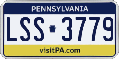 PA license plate LSS3779