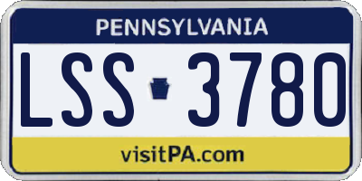 PA license plate LSS3780