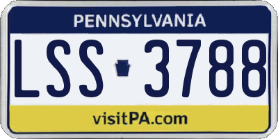 PA license plate LSS3788