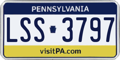 PA license plate LSS3797