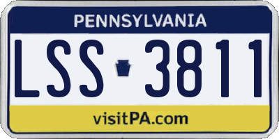 PA license plate LSS3811