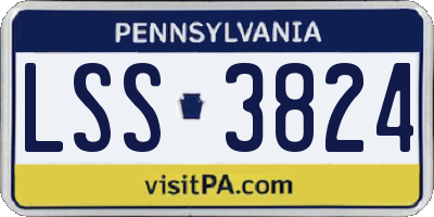 PA license plate LSS3824