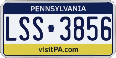 PA license plate LSS3856