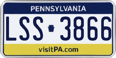 PA license plate LSS3866
