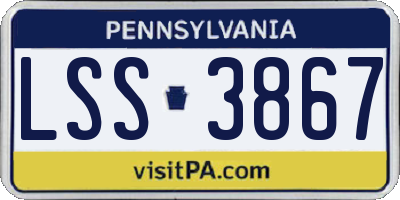 PA license plate LSS3867
