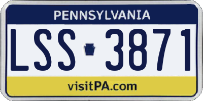 PA license plate LSS3871