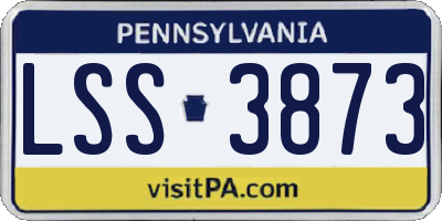 PA license plate LSS3873