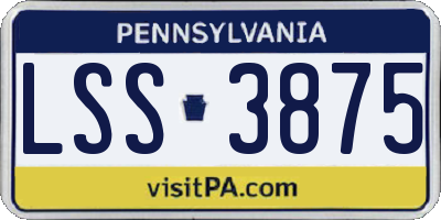PA license plate LSS3875