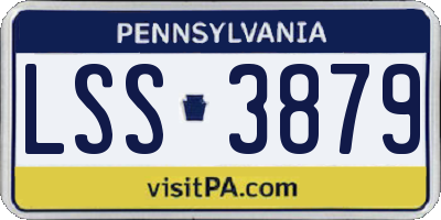 PA license plate LSS3879