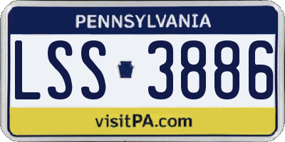 PA license plate LSS3886