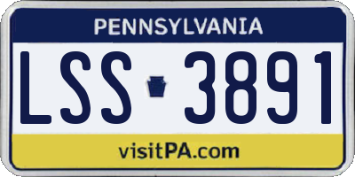 PA license plate LSS3891