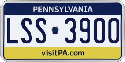 PA license plate LSS3900