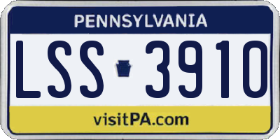 PA license plate LSS3910