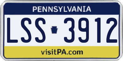 PA license plate LSS3912