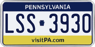 PA license plate LSS3930