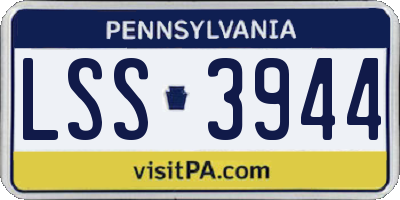 PA license plate LSS3944