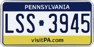 PA license plate LSS3945