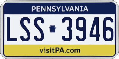 PA license plate LSS3946