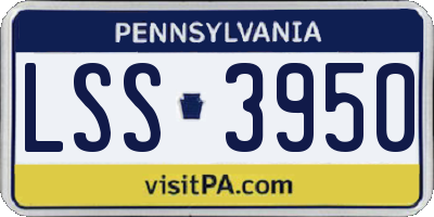 PA license plate LSS3950
