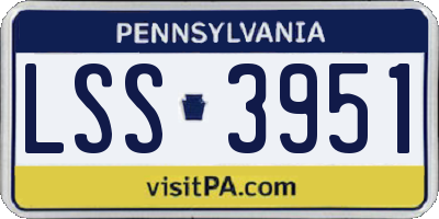 PA license plate LSS3951
