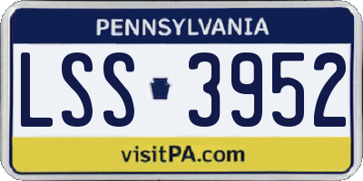 PA license plate LSS3952
