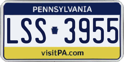 PA license plate LSS3955