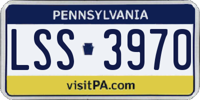 PA license plate LSS3970