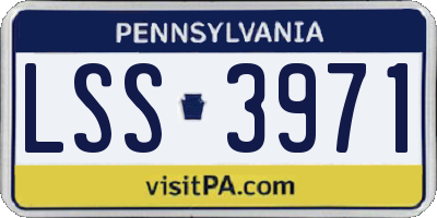 PA license plate LSS3971
