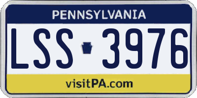 PA license plate LSS3976