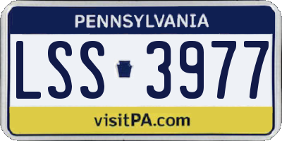 PA license plate LSS3977