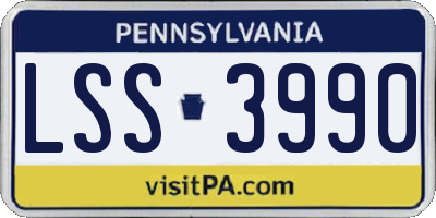 PA license plate LSS3990