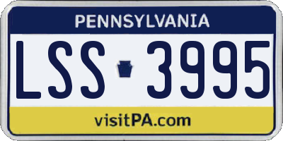 PA license plate LSS3995