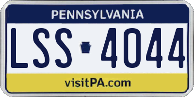 PA license plate LSS4044