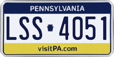 PA license plate LSS4051