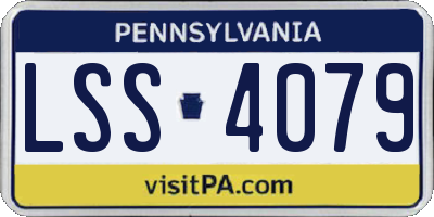 PA license plate LSS4079