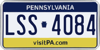 PA license plate LSS4084