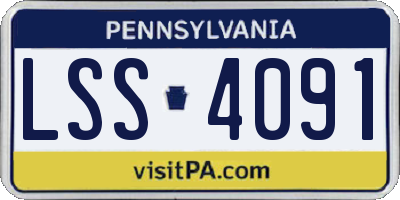 PA license plate LSS4091