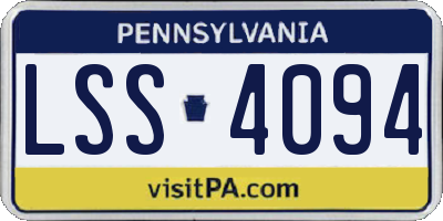 PA license plate LSS4094