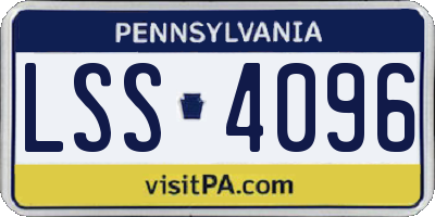 PA license plate LSS4096