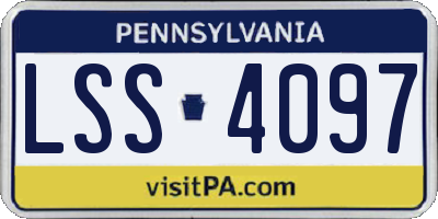 PA license plate LSS4097