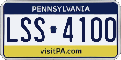 PA license plate LSS4100