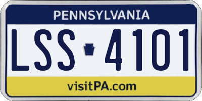 PA license plate LSS4101