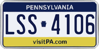 PA license plate LSS4106
