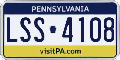 PA license plate LSS4108