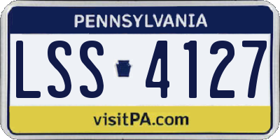 PA license plate LSS4127