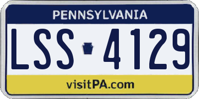 PA license plate LSS4129