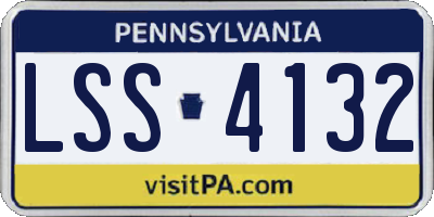 PA license plate LSS4132