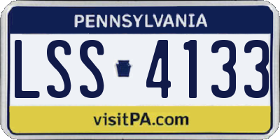 PA license plate LSS4133