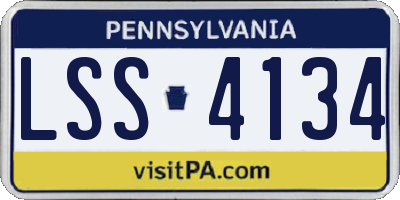 PA license plate LSS4134