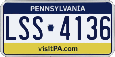 PA license plate LSS4136